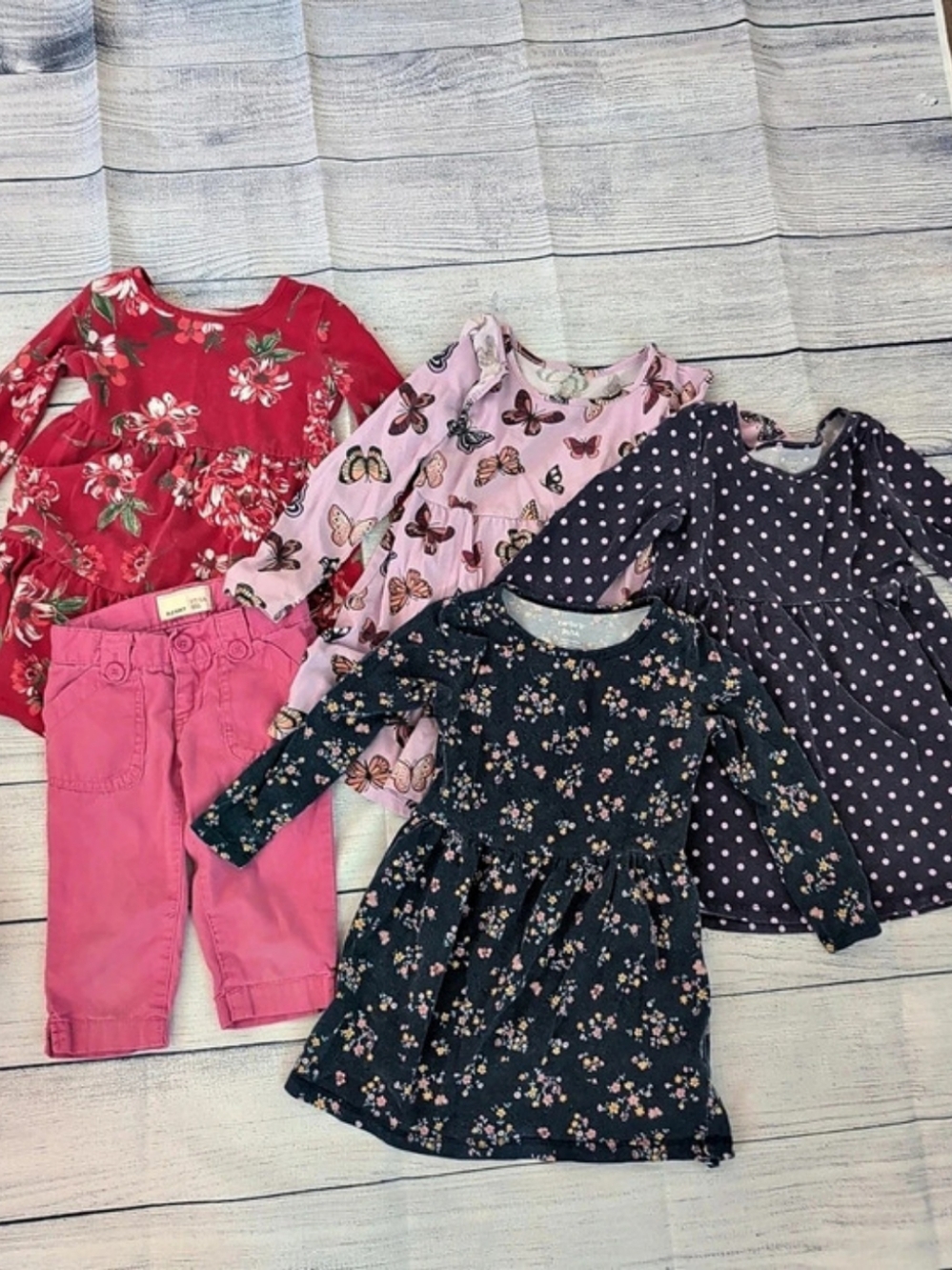 5pc Girls 3T Clothing Lot Carter’s & Children’s Place Dresses